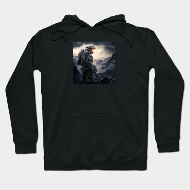 Halo Master Chief Original Artwork Hoodie by Labidabop